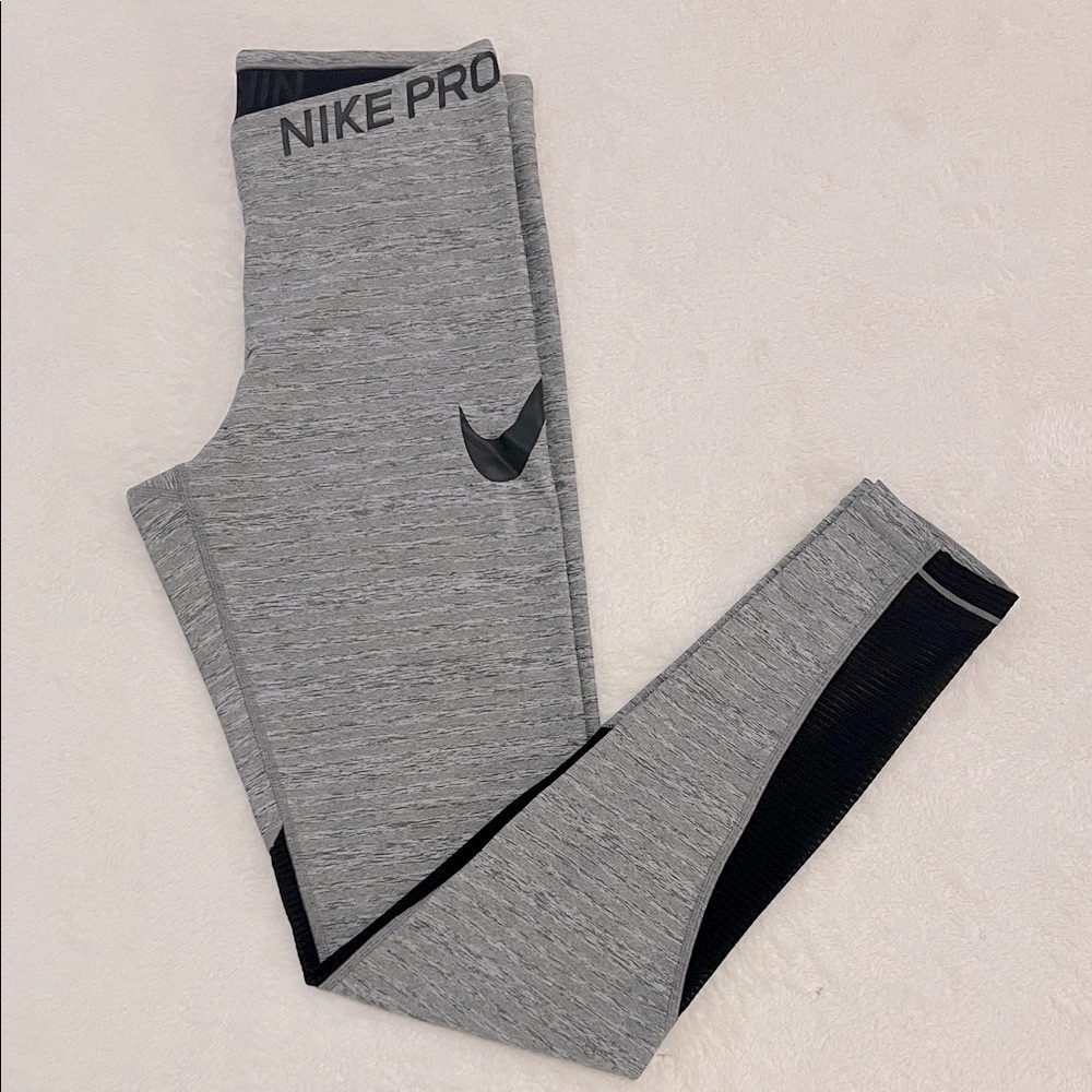 Nike Pro Gray and Black Leggings.